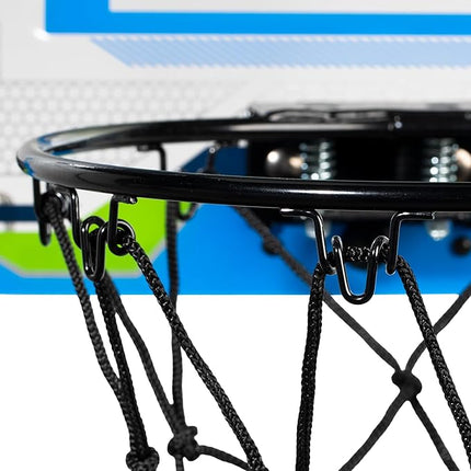 NERF LED Over The Door Mini Basketball Hoop - Light Up Indoor Kids Basketball Hoop - Electronic Slam Dunk Set with Mini Ball - Door + Bedroom Toy for Kids