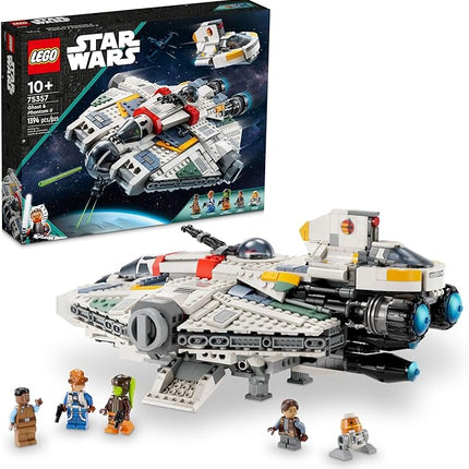LEGO Star Wars Ahsoka Ghost and Phantom II Spaceship Toy - Star Wars Building Toys Set for Kids, Boys & Girls, Ages 10+ - Gifts for Birthdays - 5 Minifigures - 75357