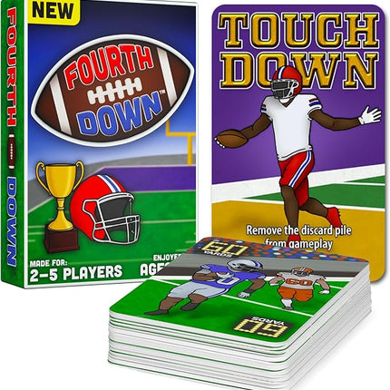 Fourth Down® - Best Football Game! Card Game for Tweens and Family Fun - Easy to Learn, Fast to Play | Perfect for Family Game Night, Sports Gifts, and Offline Fun
