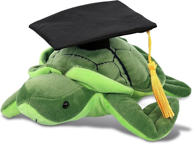 DolliBu Sea Turtle Graduation Plush Toy - Soft Huggable Graduation Stuffed Animal Dress Up with Gown and Cap with Tassel Outfit - Graduation Gift with Personalization - 7.5 Inches