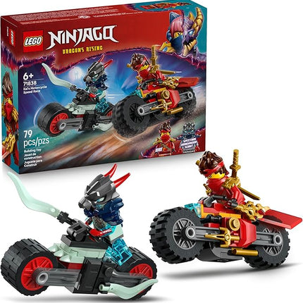 LEGO NINJAGO Kai's Motorcycle Speed Race Building Toy for Kids - Pretend Play Motorcycle Toy with 2 Minifigures - Building Blocks for Boys & Girls, Ages 6+ - Gift Idea for Birthdays - 71838