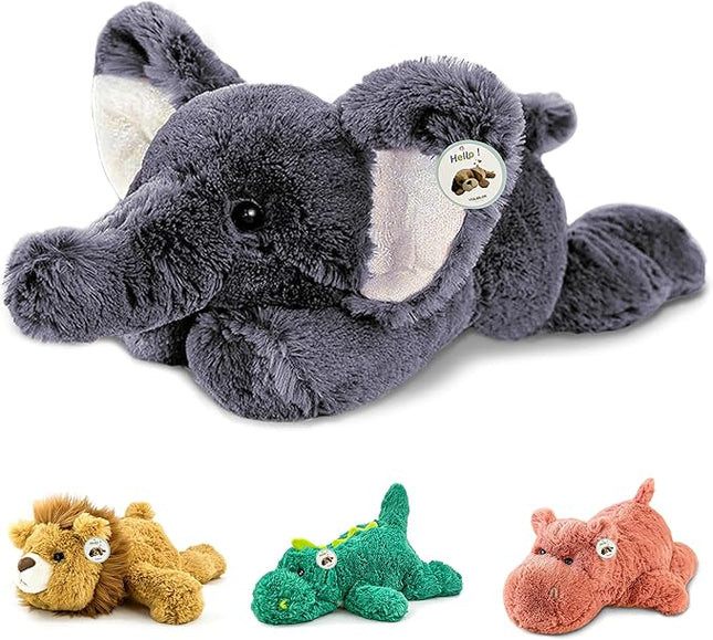 16" | 2 Pounds Gray Elephant Weighted Stuffed Animals,Sensory Comfort Plush Throw Pillow Toy,Kawaii Plushies Hugging Toy Gifts for Kids & Adults (Elephant, 16 inch 2 Pounds)