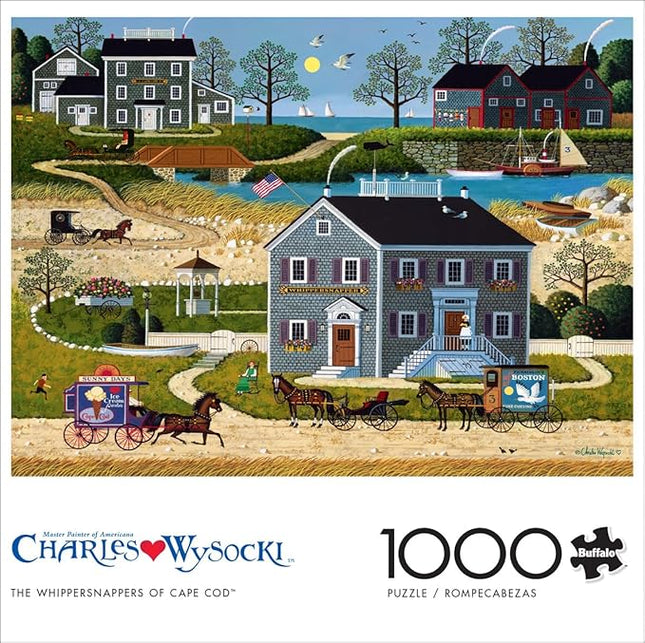 Buffalo Games - Charles Wysocki - The Whippersnappers of Cape Cod - 1000 Piece Jigsaw Puzzle for Adults -Challenging Puzzle Perfect for Game Nights - Finished Size is 26.75 x 19.75