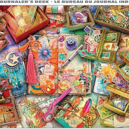 Buffalo Games - Silver Select - Aimee Stewart - The Junk Journaler's Desk - 1000 Piece Jigsaw Puzzle for Adults - Challenging Puzzle Perfect for Game Nights - Finished Size is 26.75 x 19.75
