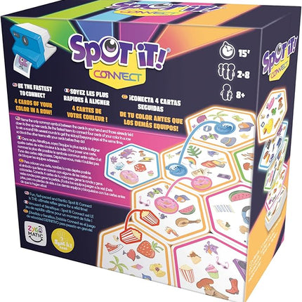 Asmodee Spot It! Connect - Fast-Paced Team Matching Game, Quick Reflexes, Fun for Game Night with Family and Friends, Great for Kids & Adults, Ages 8+, 2-8 Players, 15 Minute Playtime