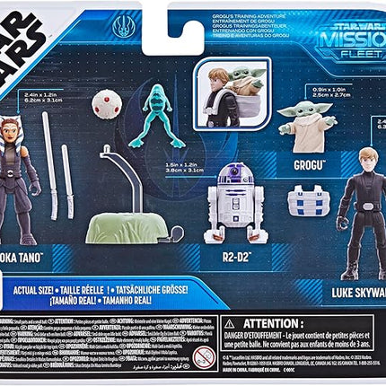 STAR WARS Mission Fleet, 2.5-Inch Scale Grogu Action Figure Set with 4 Figures & 7 Accessories, Toys for 4 Year Old Boys & Girls