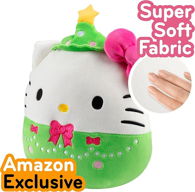 Squishmallows Original 8-Inch Hello Kitty Christmas Tree - Official Jazwares Christmas Plush - Collectible Soft & Squishy Sanrio Stuffed Animal Toy - Add to Your Squad - Gift for Kids, Girls & Boys