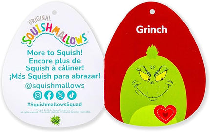 Squishmallows Original 12in Grinch with Heart – Official Jazwares Plush (Medium-Sized)