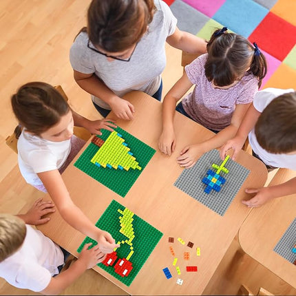 Building Blocks Set 1000PCS Building Bricks, Classic Bulk Building Blocks with 3 Pack 20x20 Studs Baseplates, Compatible with All Major Brands