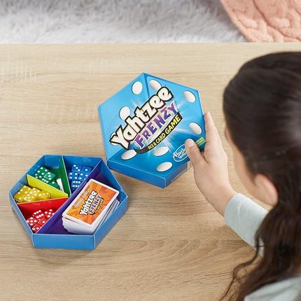 Hasbro Gaming Yahtzee Frenzy Dice & Card Game, Fast-Paced Dice Game, Card Games for Families and Kids, Easy to Learn Family Games, for 2 to 4 Players, Ages 8 and Up