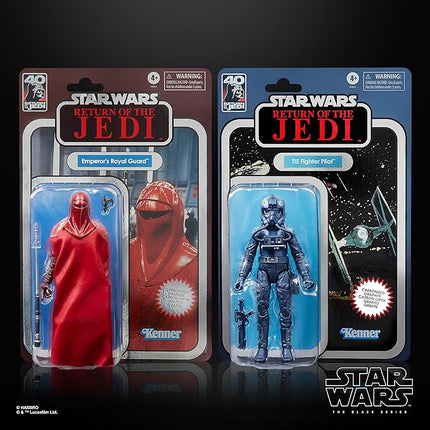 STAR WARS The Black Series Carbonized Collection Emperor’s Royal Guard & TIE Pilot, Return of The Jedi 6-Inch Action Figures (Amazon Exclusive)