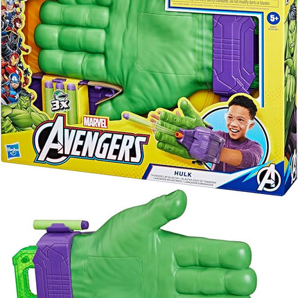 Marvel Avengers Hulk Thunderclap Blaster Roleplay Toy with 3 NERF Darts, Super Hero Toys for Kids Ages 5+