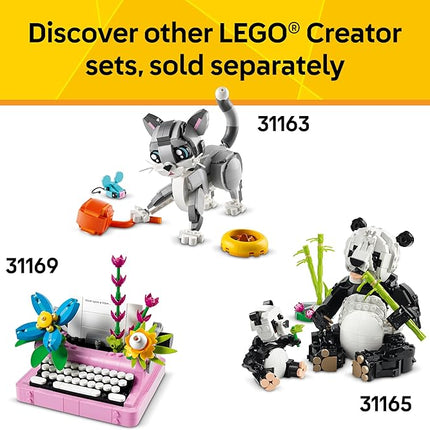 LEGO Creator 3 in 1 Cute Bunny Toy - Building Toy Set with 3 Build Options, Bunny, Seal, or Llama - Birthday Gift & Craft - Animal Figures for Kids, Girls and Boys, Ages 8+ - 31162