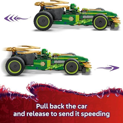 LEGO NINJAGO Lloyd's Pull-Back Race Car Toy - Building Toy for Pretend Play for Boys and Girls, Ages 7+ - Toy Car for Kids with 2 Minifigures - Gift Idea for Birthdays - 71828