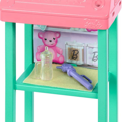 Barbie Baby Doctor with Blonde Fashion Doll Wearing Pink Scrubs, 1 Baby Doll with Accessories & Furniture
