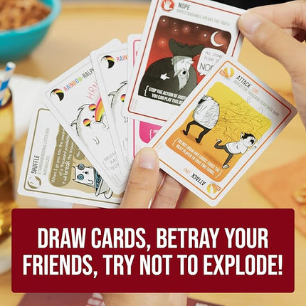 Exploding Kittens Original Edition - 2-5 Players - Ages 7+ - 15 Minutes to Play - High Stakes Card Game - Party Game, Family Game Night, Kid and Adult Card Game