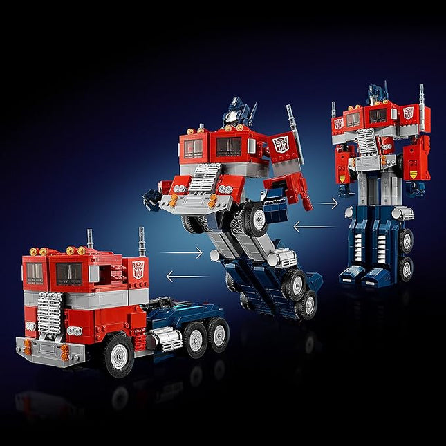 LEGO Icons Optimus Prime 10302 Transformers Figure Set, Collectible Transforming 2-in-1 Robot and Truck Model Building Kit for Adults, Perfect for Display or Play