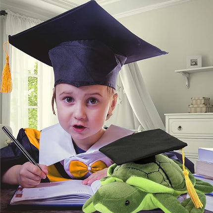 DolliBu Sea Turtle Graduation Plush Toy - Soft Huggable Graduation Stuffed Animal Dress Up with Gown and Cap with Tassel Outfit - Graduation Gift with Personalization - 7.5 Inches