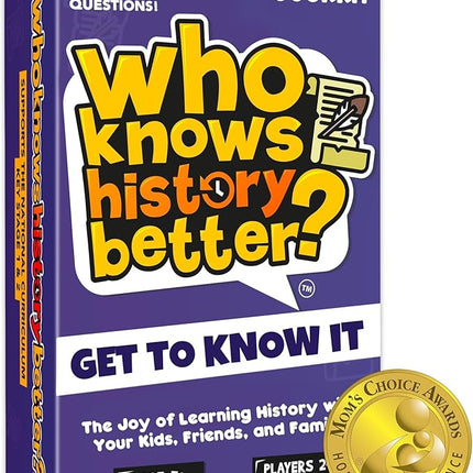 QUOKKA Who Knows Better? - History - Family Card Trivia Game | Fun Learning & Educational Questions for Families | Suitable for Boys & Girls