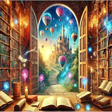 Jigsaw Puzzles for Adults 1000 Pieces Impossible Hard Difficult Challenging Puzzles for Adults Teens 1000pc Puzzles Magical Castle Bookshelf Stories Jigsaw Puzzle 1000 Pieces 28 x 20 inch