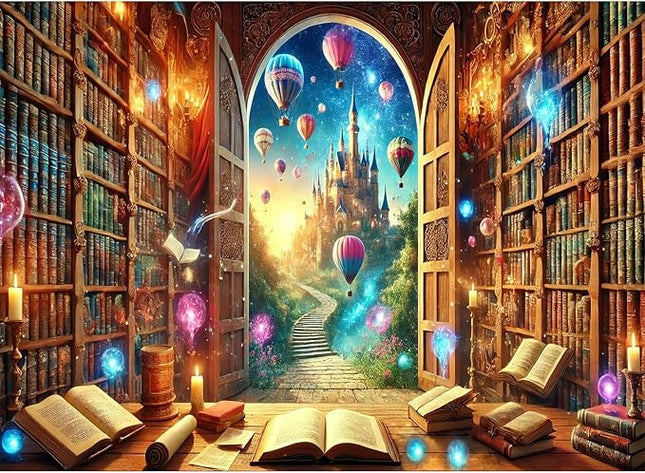 Jigsaw Puzzles for Adults 1000 Pieces Impossible Hard Difficult Challenging Puzzles for Adults Teens 1000pc Puzzles Magical Castle Bookshelf Stories Jigsaw Puzzle 1000 Pieces 28 x 20 inch