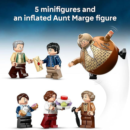 LEGO Harry Potter Privet Drive: Aunt Marge’s Visit Kids Toy - Buildable Book Nook and Room Decor for Boys and Girls, Ages 8+ - Collectible Harry Potter Minifigure - Birthday Gift Idea - 76451