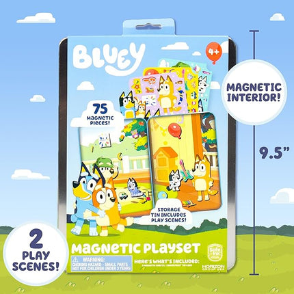Bluey Magnetic Playset, Magnet Activity Toys, Great Birthday Parties, at-Home Activities, or Screen-Free Fun, Perfect Travel or Road Trip, Hours of Fun for Kids Ages 3,4,5,6,Multicolor,Medium,214618