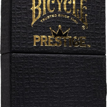 Bicycle Prestige Waterproof Playing Cards, Black 100% Plastic Deck, Durable Casino Quality Poker Cards for Pool, Beach, Camping & Party Games