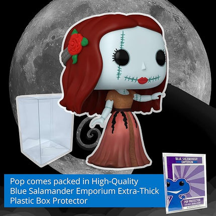 Blue Salamander Emporium Protective Case Bundled with Vinyl Figure – The Nightmare Before Christmas 30th Anniversary – Formal Sally Funko Pop #1380