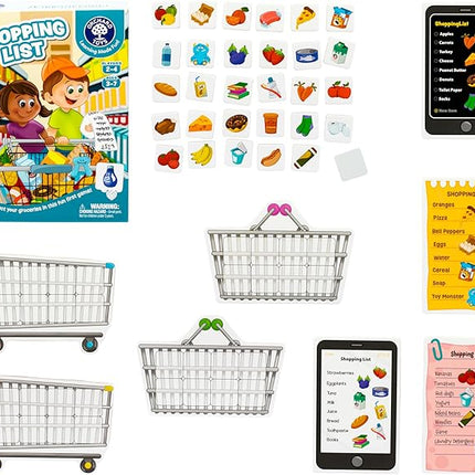 ORCHARD TOYS Shopping List Game - New Art Race to Collect Your Groceries in This Fun Memory Game, Age 3-7, 2-4 Players