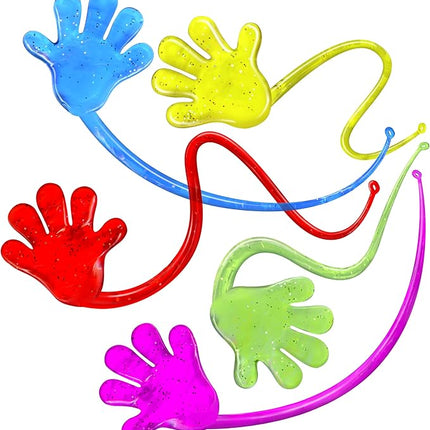 75 Pcs Bulk Sticky Hands for Kids - Slappy Slap Little Small Hands Sticky Toy - Goodie Bags Stuffers Party Favors for Birthday, Treasure Box, Hand Game 4-8, 8-12 - Easter Basket Fillers