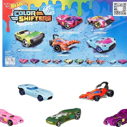 Hot Wheels 5 Car Pack Color Changing Toy Cars Use Warm and Cold Water for Transformation 1:64 Scale Ages 3 and Older Compatible
