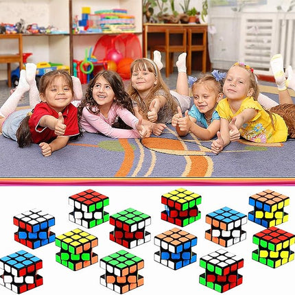 Mini Speed Cube,Magic Puzzles, Puzzle Boxes,Party Puzzle Game Toys Classroom Rewards & School Prize for Students,Birthday Party Favors (24 Pack)