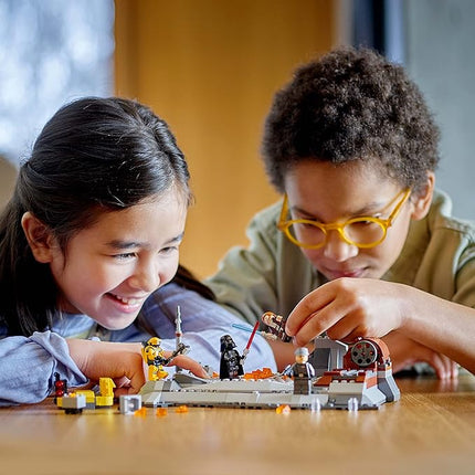 LEGO Star Wars OBI-Wan Kenobi vs. Darth Vader 75334 Building Toy Set - Features 4 Minifigures with Lightsabers for Buildable Battles, Great Collectible Gift for Kids, Boys, and Girls Ages 8+