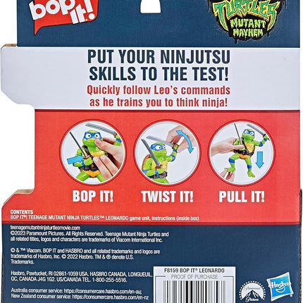 Bop It! Teenage Mutant Ninja Turtles Leonardo Edition Game for Kids Ages 8 and Up, Teenage Mutant Ninja Turtles Toys, for 1 or More Players