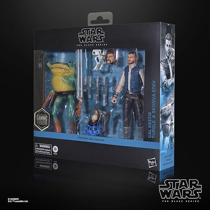 STAR WARS The Black Series Cal Kestis, BD-1, Turgle & Skoova Stev, Jedi: Survivor Gaming Greats Collectible 6 Inch Action Figure Multipack (Amazon Exclusive)