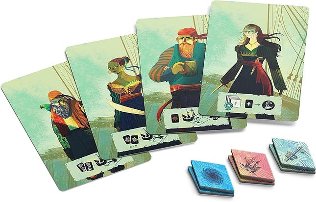 Sail Board Game - Co-op Trick Taking Game - 2 Players - 20 Minute Play Time (Sail: Seafarer Expansion)