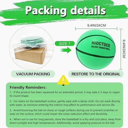 Silent Basketball Size 7 (29.5") - Upgraded Foam Basket-Ball for Arcade Games, Indoor Training, Higher Bounce, Quiet Dribble, Perfect for Various Indoor Activities & Basket-Ball Gifts