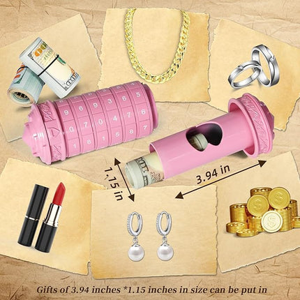 Da Vinci Code Numeric Cryptex Money Puzzle Box for Cash Gift, Jewelry Box with Hidden Compartment, Unique Puzzle Gift for Adults Brain Teaser Valentine’s Day Wedding & Anniversary Present