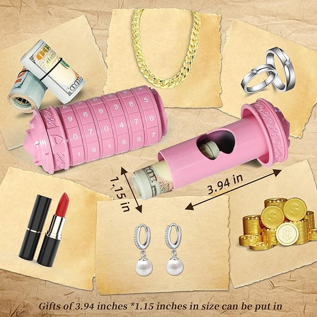 Da Vinci Code Numeric Cryptex Money Puzzle Box for Cash Gift, Jewelry Box with Hidden Compartment, Unique Puzzle Gift for Adults Brain Teaser Valentine’s Day Wedding & Anniversary Present