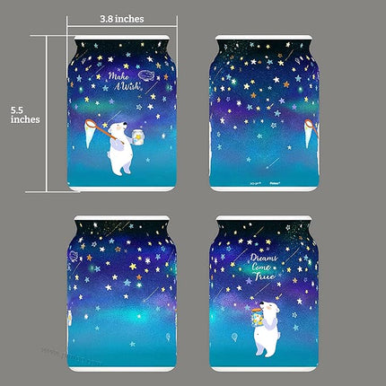 Pintoo 3D Puzzle Jar 128 Plastic Pieces for Adults - Dreams Come True - Airtight Lid Container and Inner Glass Jar for Kitchen Dining Study Living Room No Glue Requied Large [BA1001]