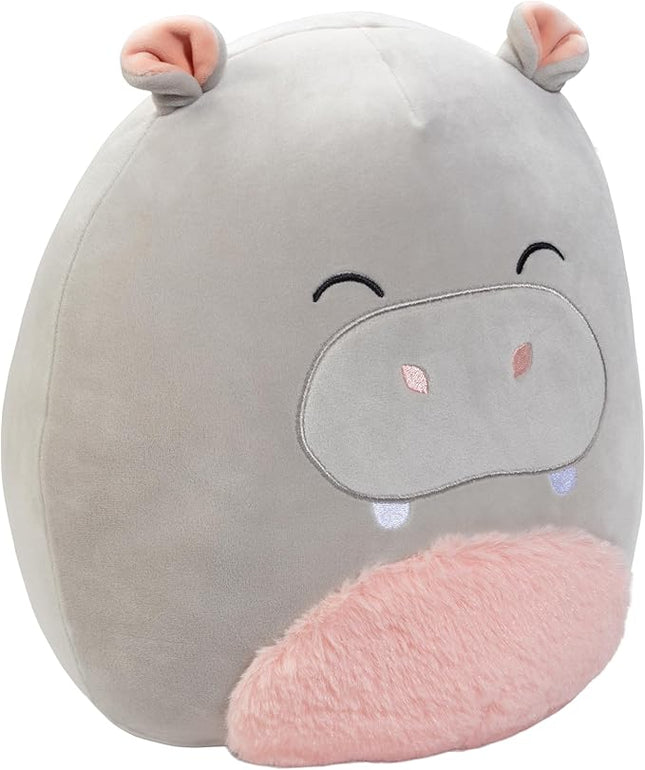 Squishmallows 10" Harrison The Grey Hippo Plush - Official Kellytoy - Collectible Soft Squishy Hippopotamus Stuffed Animal Toy - Add to Your Squad - Gift for Kids, Girls & Boys - 10 Inch