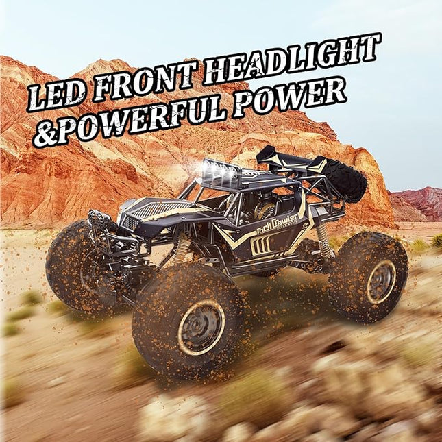 1/8 20IN Alloy RC Truck 2.4G All Terrain Large Remote Control Car Racing Car Off-Road Climbing Vehicle Buggy Boy Toy Gifts for Children and Adults Black