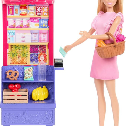 Barbie and Teresa Recipe for Friendship Fashion Doll & Playset, Malibu at The Market Theme with 11 Accessories Including Market Stand & Food