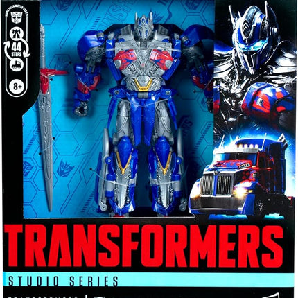 Transformers Toys Studio Series Leader Class Age of Extinction Optimus Prime, 8.5-inch Converting Action Figure, Ages 8+