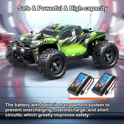 Rc Cars 1:18 All Terrain RC Car for Adults & Boys (HS18305), 4WD Off-Road RC Truck High Speed Fast 40+ KPH, 4X4 Waterproof Remote Control Car with 2 Rechargeable Batteries
