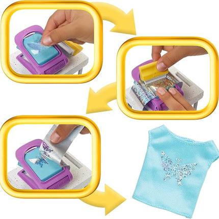 Barbie Doll & Accessories, Make & Sell Boutique Playset with Display Rack, Create Foil Designs