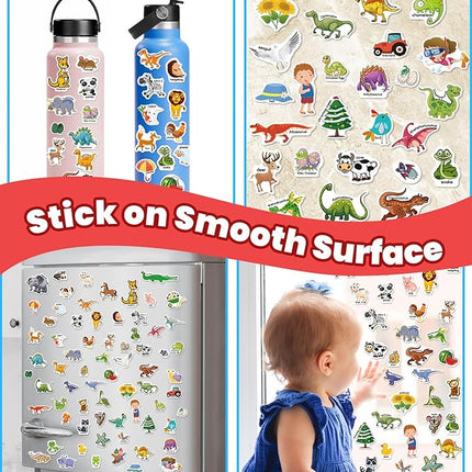 Reusable Sticker Book for Toddlers 2-4 Years, Stickers for Kids, Toddler Sticker Book Ages 1-3, Toddler Craft Activities, Toddlers Travel Toys Ages 2+ Boy Girl Birthday Gifts