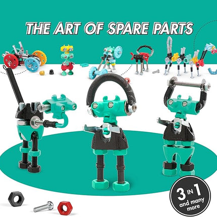 The Off Bits BabaBit Build Your Own Robot Toy Construction Set, Educational Easter Gift STEM Activities Learning Kit, Creative Build and Play Model Kit Steam Toys for 6 7 8 9 10+ Year Old Boys & Girls