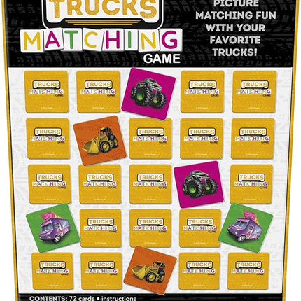 Hasbro Gaming Trucks Matching Game, Fun Preschool Board Game for 1+ Players, Memory Card Games for Kids, Set, Ages 3+ (Amazon Exclusive)